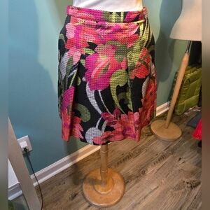 Trina Turk Bold Colorful Floral Skirt